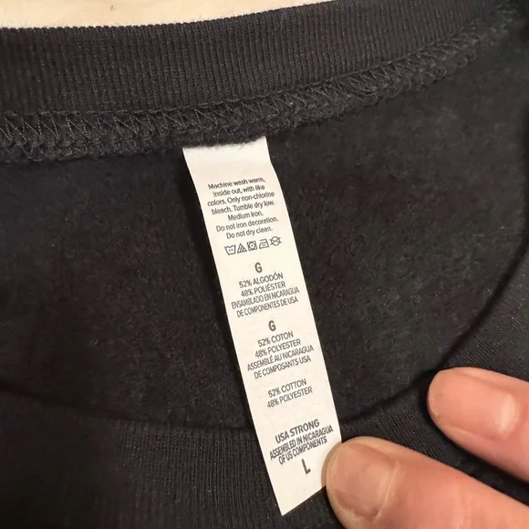 ALO Yoga Rare Black Vantage Crewneck sweater, mindful movement logo, size large - Picture 4 of 6